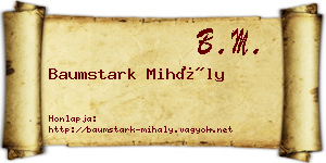 Baumstark Mihály névjegykártya