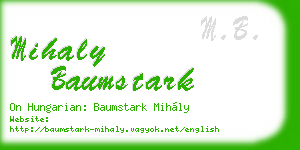 mihaly baumstark business card