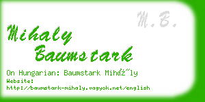 mihaly baumstark business card